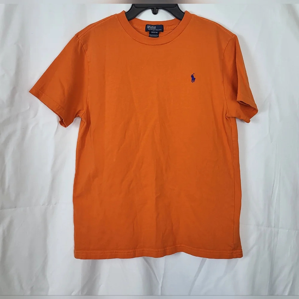 Polo Ralph Lauren Boys Orange Short Sleeve Pony Logo T-shirt Size M‎ (12-14)